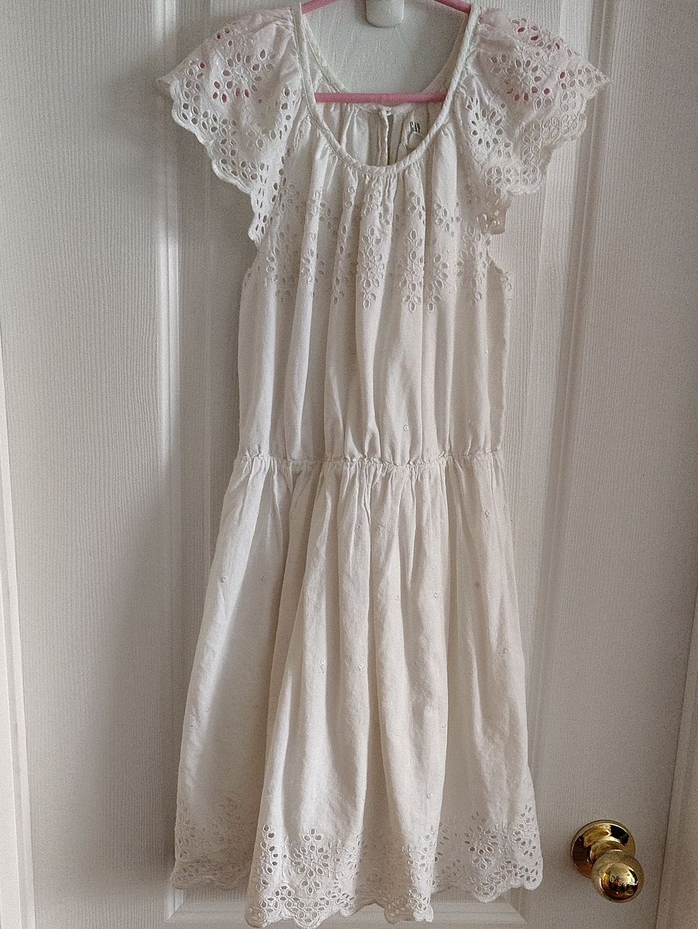 Gap Girl's White Eyelet Dress